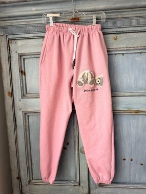 Palm Angels Teddy Bear Sweatpants in Pink Size XS